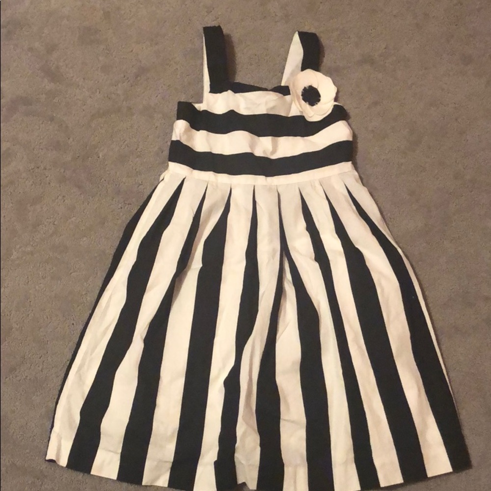 Janie and Jack black and white stripe dress